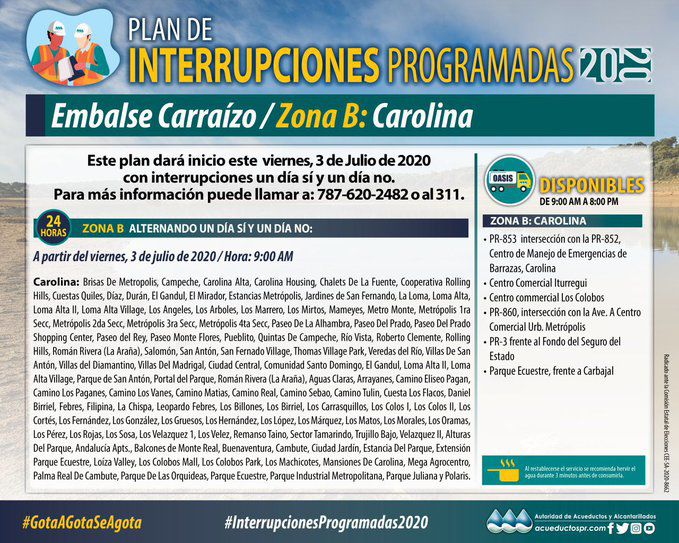 Carraizo - Zona B Carolina - julio 2 2020